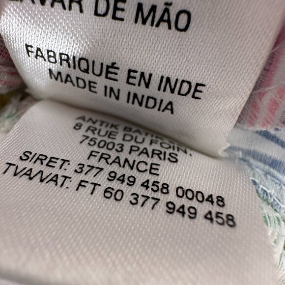 Antik Batik Caroline Long Dress size M 40 Maxi Shirt Dress Belted 100% Cotton - Picture 12 of 13